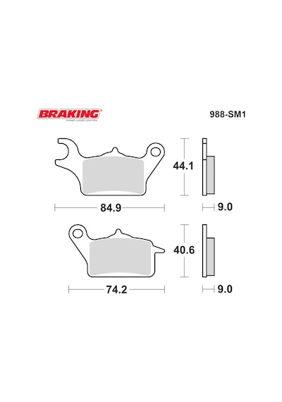 YAMAHA TRICITY 125 2015 BRAKING YARI METALİK SAĞ ÖN FREN BALATASI 988SM1