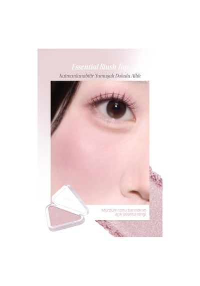 Katmanlanabilir Yumuşak Dokulu Kadife Bitişli Allık Clıo Essential Blush Tap M105 Mauve Lavender