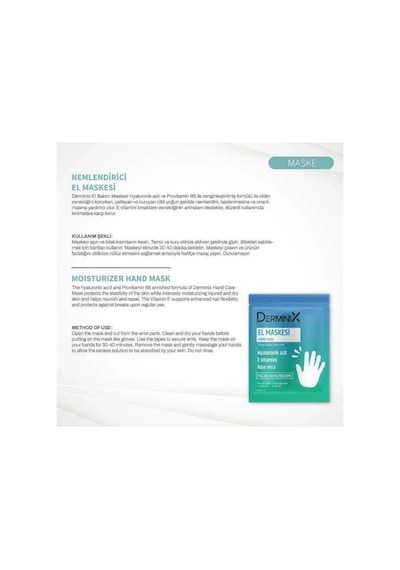 Derminix El Maskesi Hyaluronık Asıt+aloe Vera