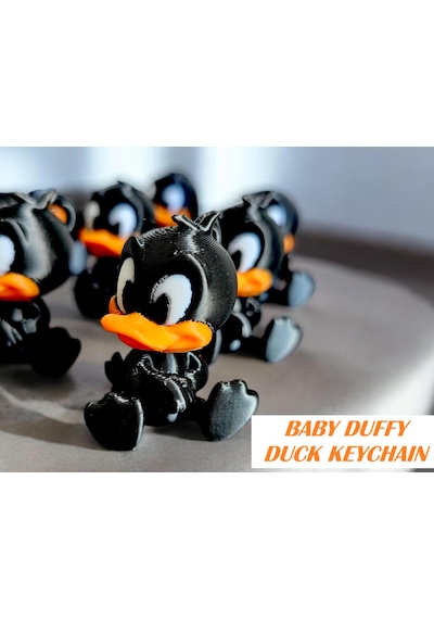 Bebek Duffy Duck Tasarımlı Sevimli Anahtarlık Ve Çanta Aksesuarı 2 Adet