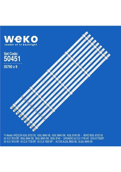 Beko B55l 8840 5b 55'' İnç 9 Adet Tv Led Bar Tvnizi Açıp İçindeki Led Barla Birebir Aynısı Olduğunu Görmeden Almayınız. Sonrasında İade Almamaktayız.