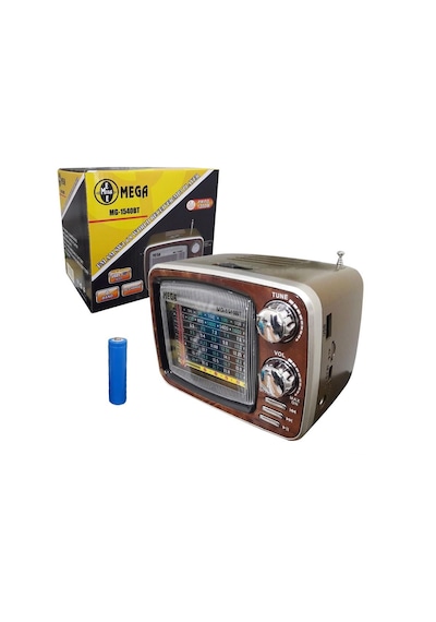 Mega MG-1540BT USB-BT -AUX Şarjlı Nostalji Radyo