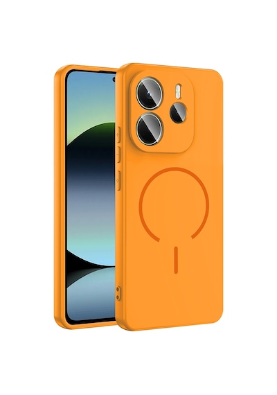 Xiaomi Redmi Note 14 4g Kılıf Magsafe Destekli Kamera Korumalı Yumuşak Silikon Pazarplus Mürdüm