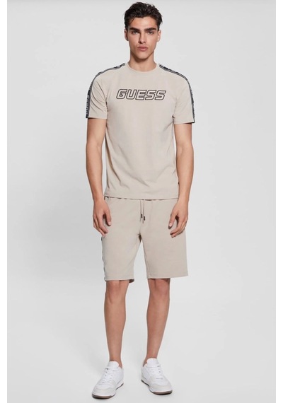 Guess Erkek Arlo Cn T-shirt Bej
