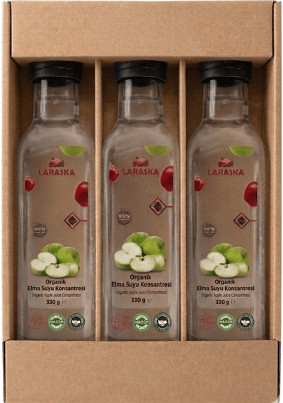 Organik Elma Suyu Konsanteresi 330g X 3 Aile Boyu Avantajlı Paket