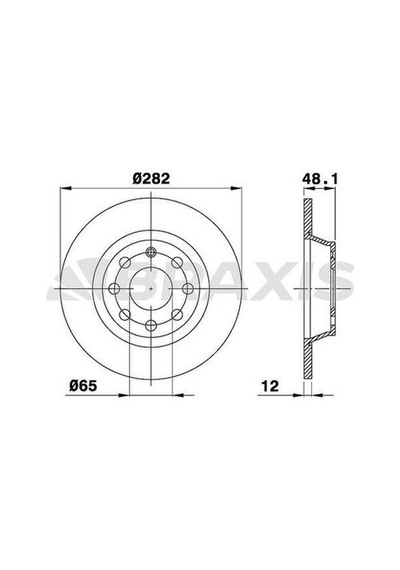 Braxis Ae0035 Arka Fren Disk Aynası Golf V Jetta Passat 1.4tsı 1.6 2.0 16v 01 03 1k0615601ad