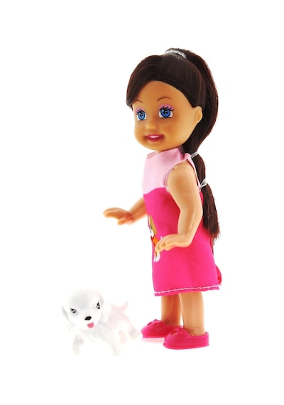 Cute Girl Köpek Figürlü Kumral Mini    Bebek
