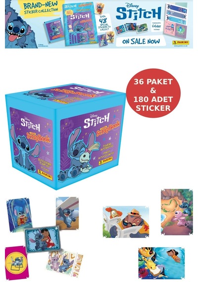 36 Paket Panini Stitch Süper Scrapbook 180 Adet Sticker