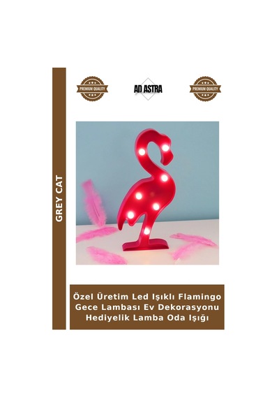 Özel Üretim Led Işıklı Flamingo Gece Lambası Ev Dekorasyonu Hediyelik Lamba Oda Işığı Gün Işığı