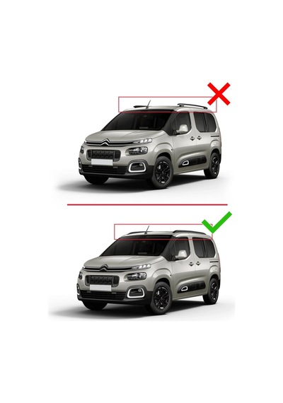Citroen Berlingo 2023 Ve Sonrası İle Uyumlu Ace-2 Ara Atkı Tavan Barı Gri