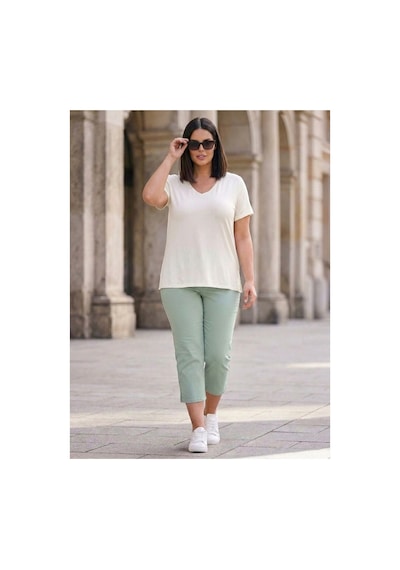 Hanezza Kadın Büyük Beden V Yaka Yanı Yırtmaçlı Pamuklu Viskon T- Shirt Serifikalı Kumaş Beyaz - 30798238 Beyaz Hanezza Kadın Büyük Beden V Yaka Yanı Yırtmaçlı Pamuklu Viskon T- Shirt Serifikalı Kumaş Beyaz - 30798238 Beyaz