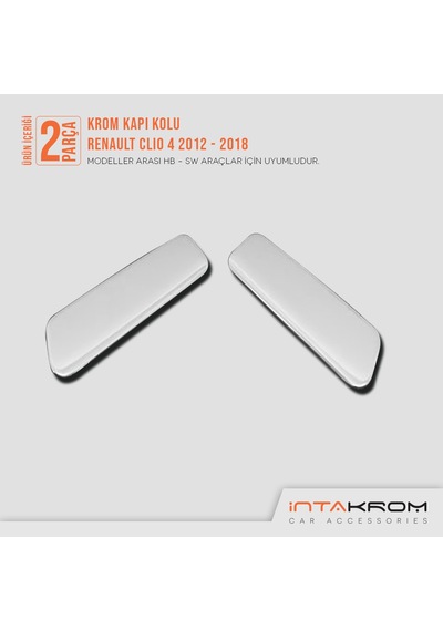 intakrom Renault Clio 4 Sport Tourer Krom Arka Kapı Kolu 2 Parça 2012-2021