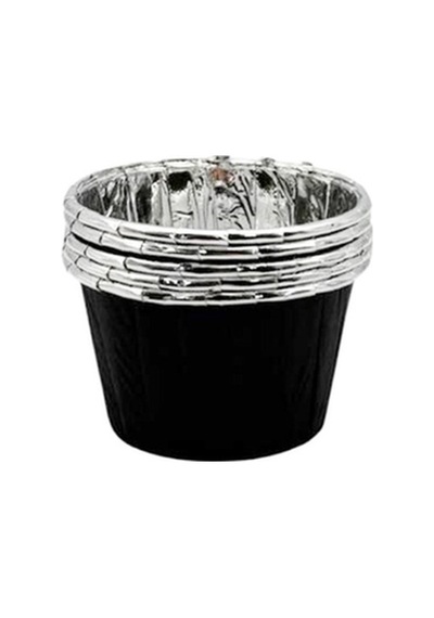 Silver Siyah Muffin Kek Kapsülü 50li Airfryer Uyumlu - V Kağıt Siyah Diğer