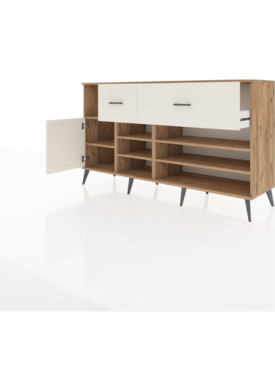 Hyperion Konsol 6 Raflı 2 Çekmeceli Tek Kapaklı 176x44x99 Çam-ay Çam-aytaşı Hyperion Konsol 6 Raflı 2 Çekmeceli Tek Kapaklı 176x44x99 Çam-ay Çam-aytaşı
