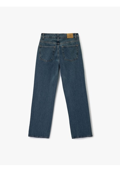 Koton Straight Fit Açık İndigo Kadın Jean Pantolon 7wal40009md