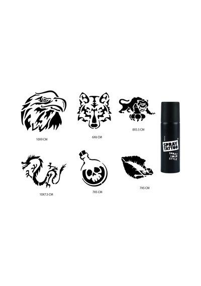 Airbrush Tattoo Vahşi Doğaspray Tattoo Geçici Sprey Dövme Seti