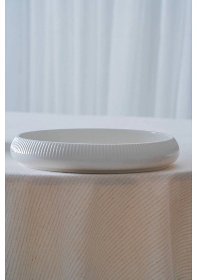 Acar Linea Porselen Beyaz Yuvarlak Tabak 6'lı 24 X 3.8 Cm
