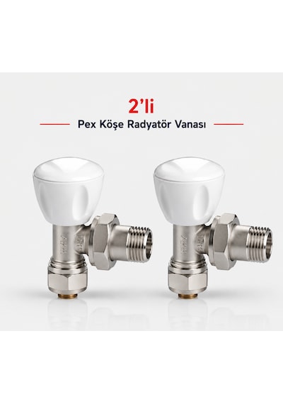 Eca 2'li Pex Köşe Radyatör Vanası Rv3 602120721