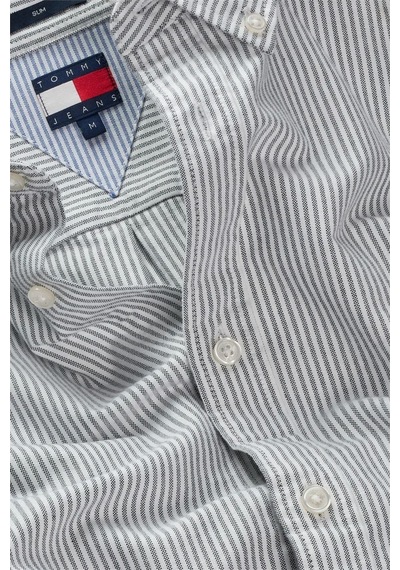 Tommy Hilfiger Tjm Slım Strıpe Oxford Shırt Ext Erkek Mavi Gömlek - Dm0dm20668