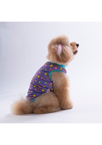 Ice Cream Tişört Kedi Köpek Tişörtü-kedi Köpek Kıyafeti