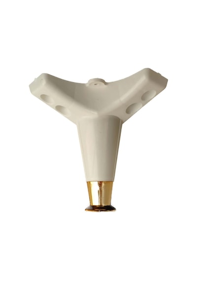 Zeygen Zirve Çizgili Mobilya Ayağı Baza Koltuk Ayağı 4 Adet 15Cm Beyaz (521003390)
