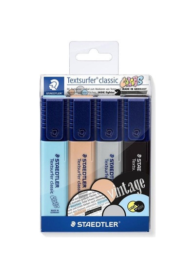Staedtler Textsurfer Classic Işaretleme Kalemi 4 Renk Vintage