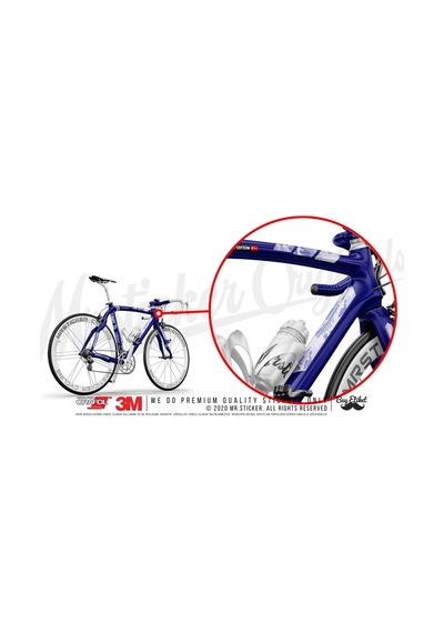 Bcy36 Reflektif Bisiklet Sticker Set Avantaj Paket Lacivert Beyaz