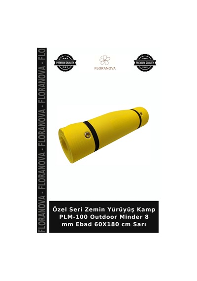 Özel Seri Zemin Yürüyüş Kamp Plm-100 Outdoor Minder 8 Mm Ebad 60x180 Cm Sarı