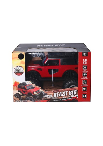 1:8 Ölçek Işıklı Sesli Şarjlı 4x4 Oyuncak Canavar Off-road Aracı Çok Renkli