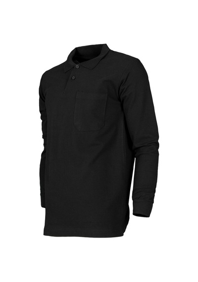 2 İp Polo Yaka Sweatshırt Siyah