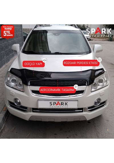 Chevrolet Captiva 2006-2012 Yıl Aralığı Uyumlu Kaput Rüzgarlığı 3mm