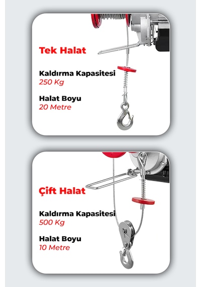 Gaptools Elektrikli Vinç 250\500kg