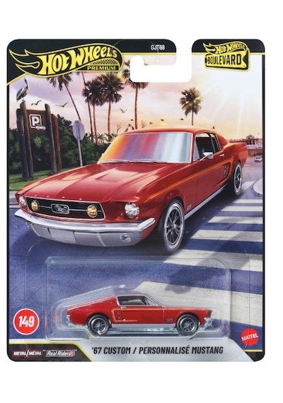 Hot Wheels Premium Boulevard '67 Custom / Personnalisé Mustang Koyu Kırmızı