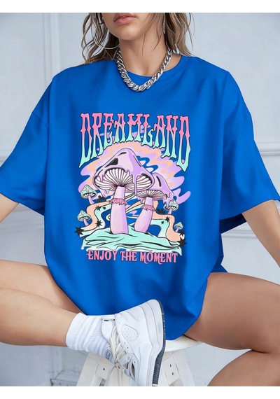 Noıssey Urban Pop Graphic Kadın Tişört Koleksiyonukod 5135 Saks