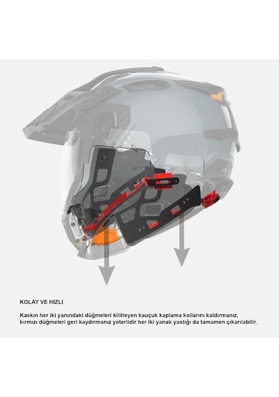Nexx X.wed 3 Keyo Karbon Enduro Motosiklet Kaskı Mat Beyaz-turuncu