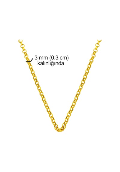 Doç 22 Ayar Altın Zincir - 60 Cm
