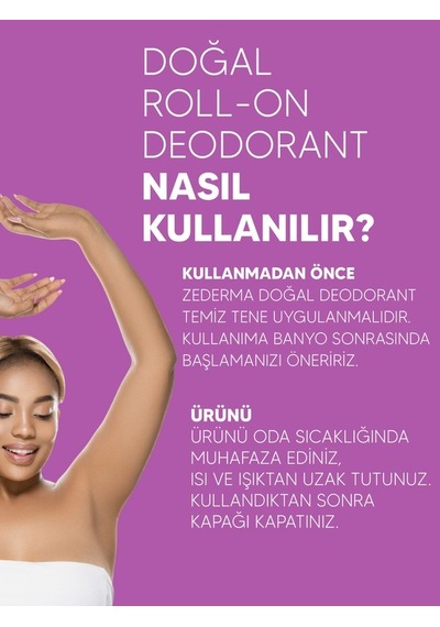 Zederma Doğal Roll-on Deodorant Lavanta