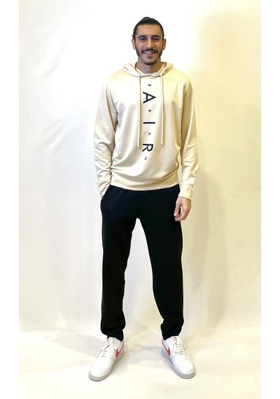Süperlife Erkek Kapşonlu Regular Fit Air Baskılı İnce Sweatshirt Spr22sw162 Bej
