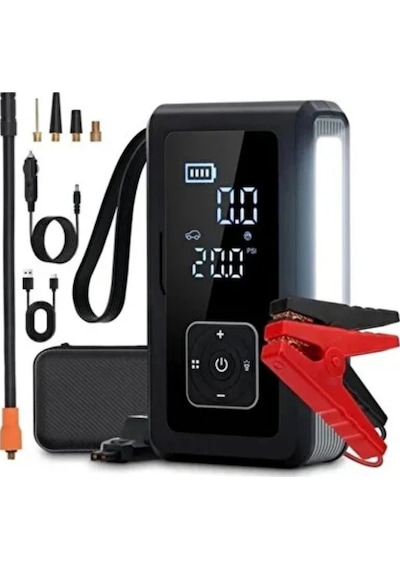 Çeşithane Tlj-01 Taşınabilir Jump Starter Ve Hava Pompası 1000a Powerbank