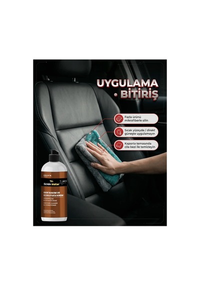 Araç Oto Deri Bakım Ve Koruyucu Krem 500ml Onyx