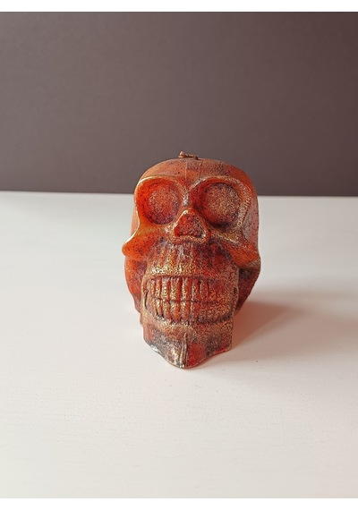 Kurukafa İskelet Mum Bordo 8 Cm