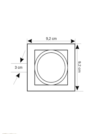 7w 3 Renkli Sıva Altı Kare Metal Siyah Krom Kasa Oynar Başlıklı Gu10 Led Spot 2 Adet Siyah - Krom