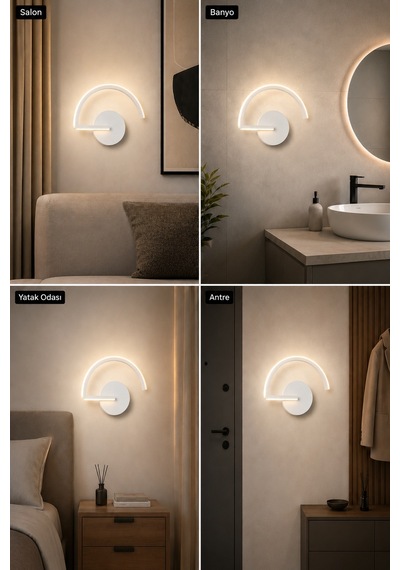 Mori Modern Led Duvar Apliği Günışığı Beyaz