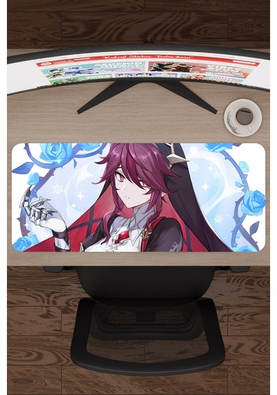 Rosaria Genshin Impact Anime Oyuncu V4 - 70x30 Xl Gaming Mouse Pad Fare Altlığı