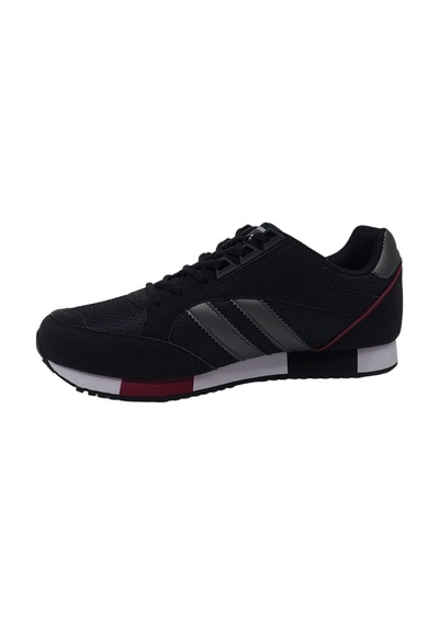 Lescon Boston 5 Erkek Siyah Bağcıklı Sneakers Spor Ayakkabı Siyah