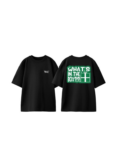 Thewert Se7en 3 Tasarım Sırt Baskılı Pamuk Siyah Oversize T-shirt