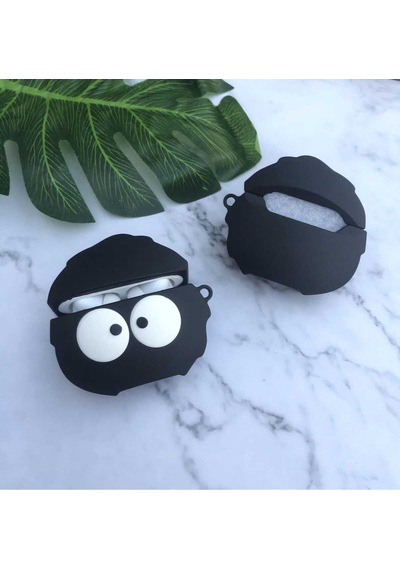 Apple Uyumlu iPhone 1/2. Nesil  Koruyucu Bluetooth Kulaklık Kılıfı Figürlü Gözcü Airpods 1/2. Nesil