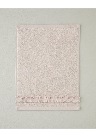 English Home Soft Ruffle Pamuk El Havlusu 30x40 Cm Pudra