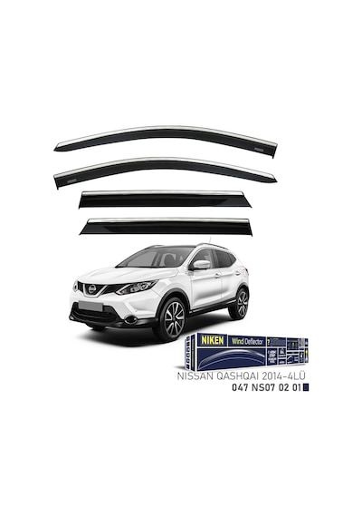 Niken Nissan Qashqai 2014- Kromlu Cam Rüzgarlığı 4 Lü