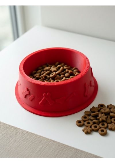 Kemik Desenli Mama Kabı 3d Baskı Kedi Köpek Mama Ve Su Kabı 12cm